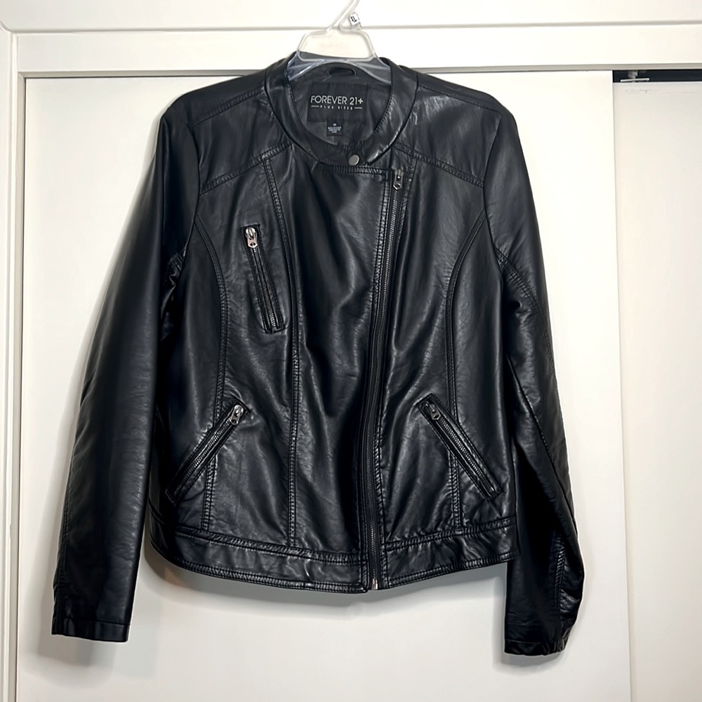 Forever 21 Plus Faux Leather Moto Jacket